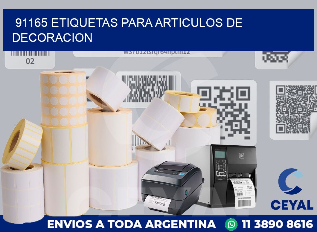 91165 ETIQUETAS PARA ARTICULOS DE DECORACION