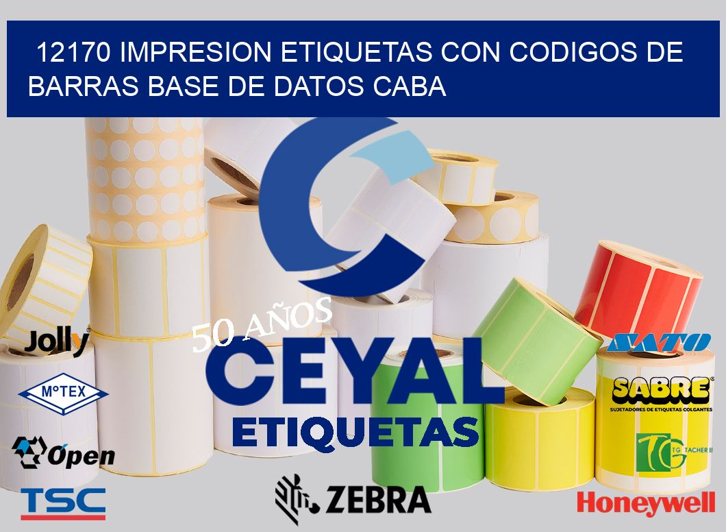 12170 IMPRESION ETIQUETAS CON CODIGOS DE BARRAS BASE DE DATOS CABA