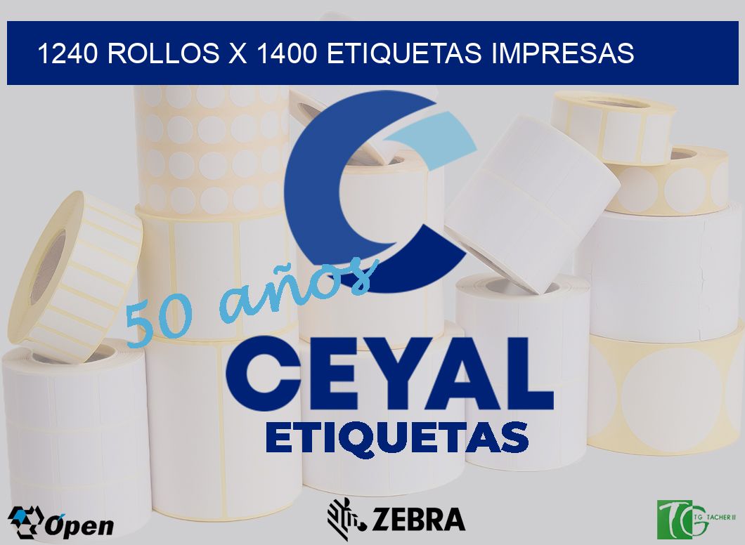 1240 Rollos x 1400 etiquetas impresas