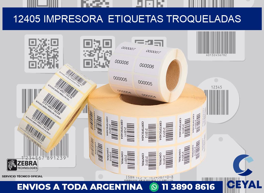 12405 impresora  etiquetas troqueladas