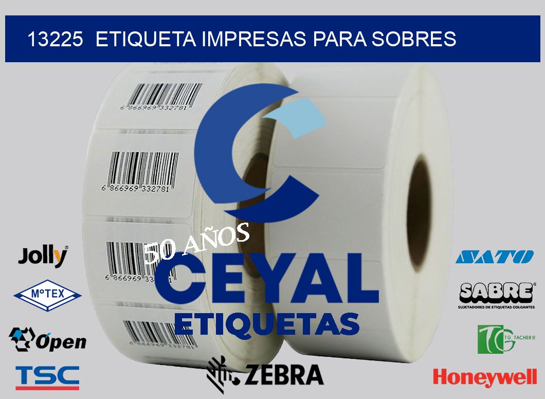 13225  ETIQUETA IMPRESAS PARA SOBRES
