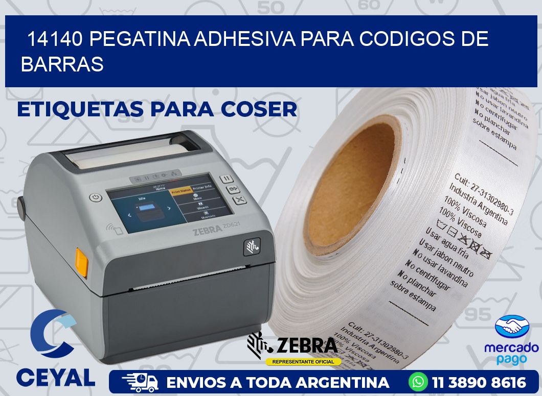 14140 PEGATINA ADHESIVA PARA CODIGOS DE BARRAS