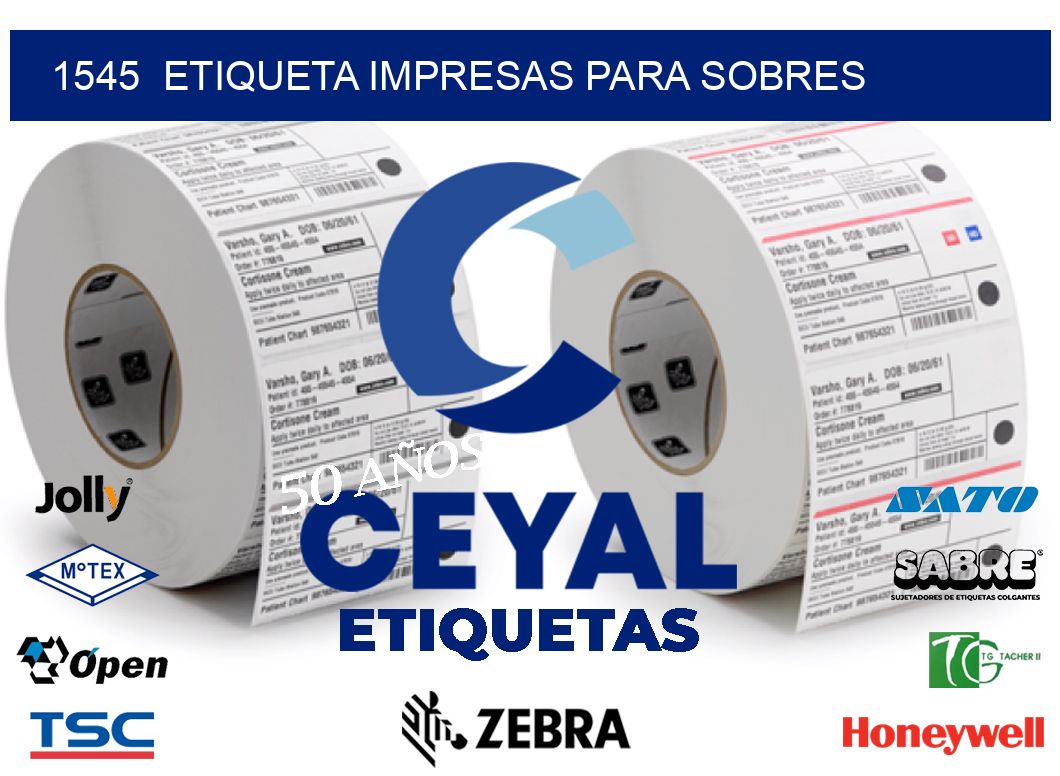 1545  ETIQUETA IMPRESAS PARA SOBRES