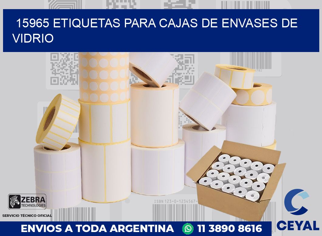 15965 ETIQUETAS PARA CAJAS DE ENVASES DE VIDRIO