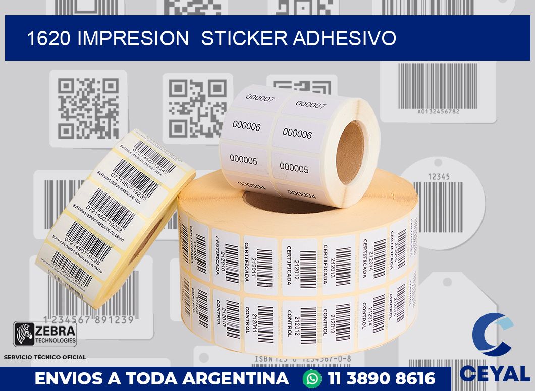 1620 impresion  sticker adhesivo
