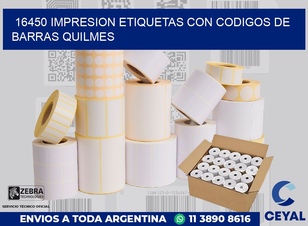 16450 IMPRESION ETIQUETAS CON CODIGOS DE BARRAS QUILMES