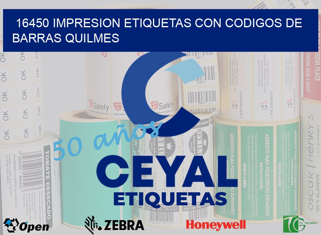 16450 IMPRESION ETIQUETAS CON CODIGOS DE BARRAS QUILMES