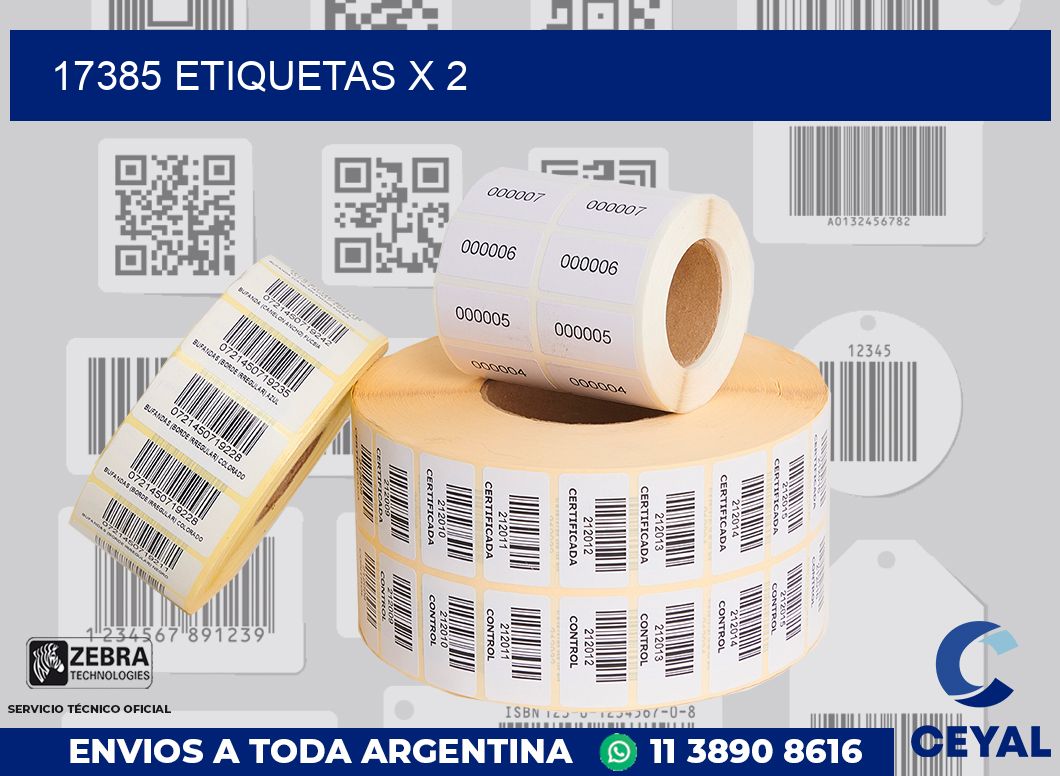 17385 Etiquetas x 2