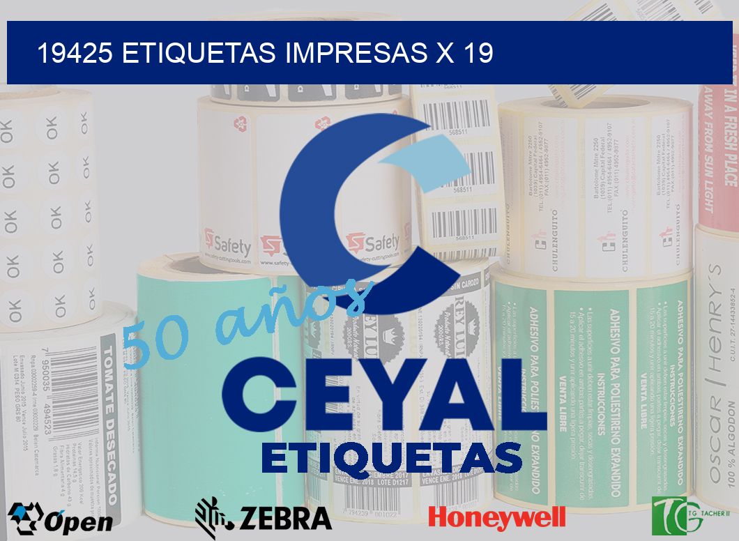 19425 Etiquetas impresas x 19