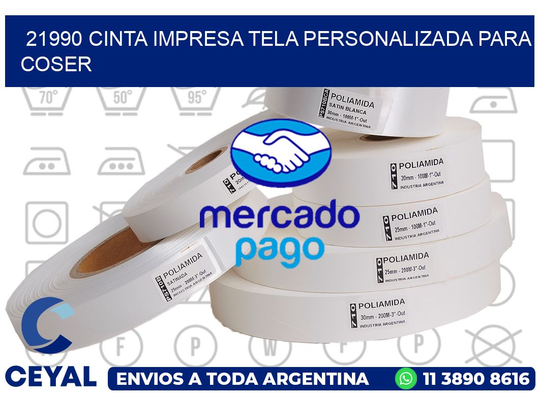 21990 CINTA IMPRESA TELA PERSONALIZADA PARA COSER
