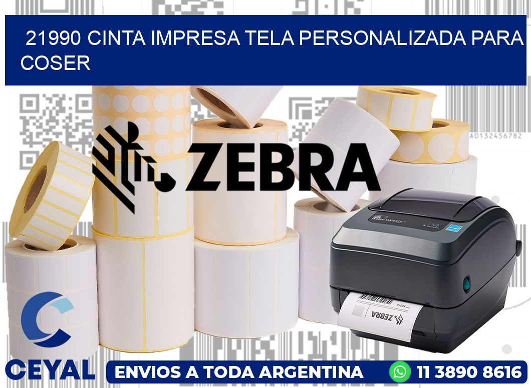 21990 CINTA IMPRESA TELA PERSONALIZADA PARA COSER