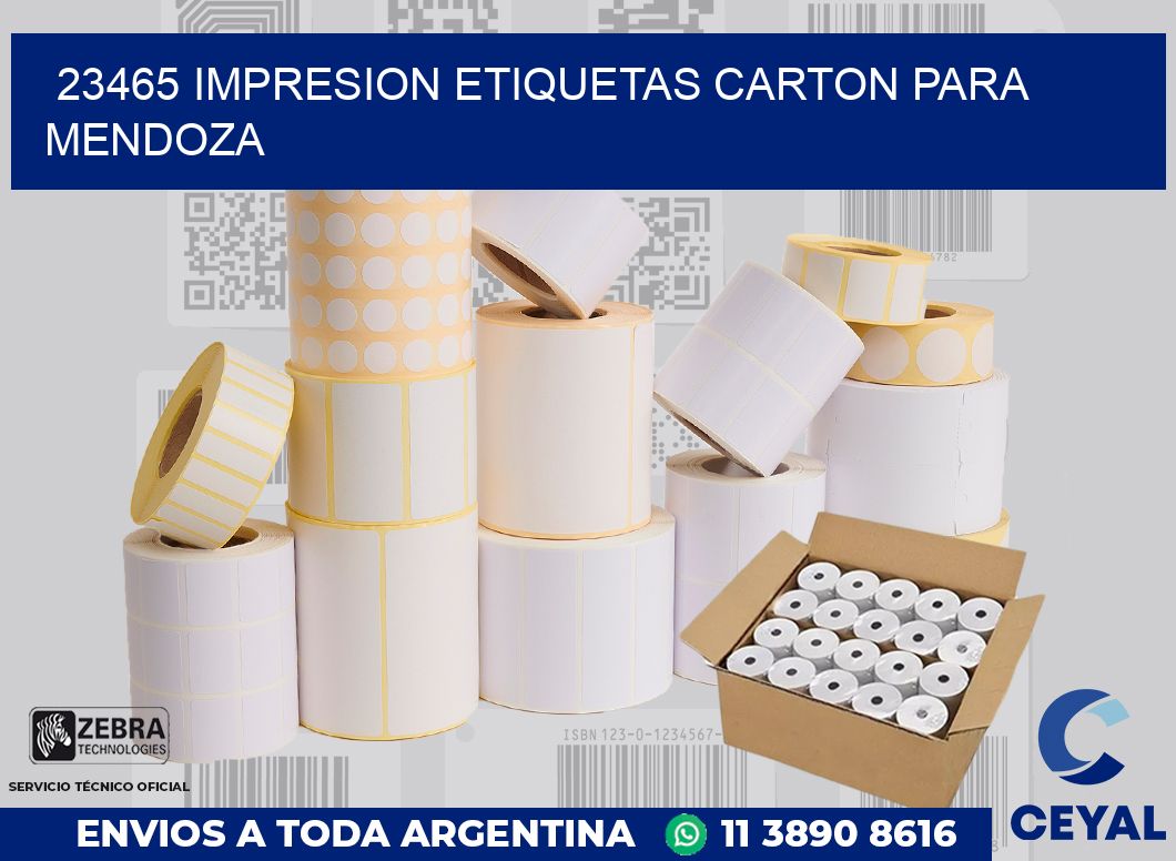 23465 IMPRESION ETIQUETAS CARTON PARA MENDOZA