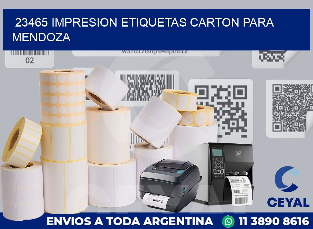 23465 IMPRESION ETIQUETAS CARTON PARA MENDOZA