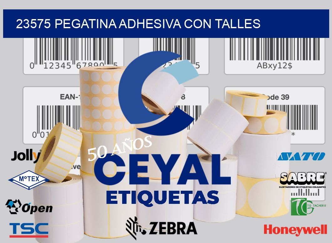 23575 PEGATINA ADHESIVA CON TALLES