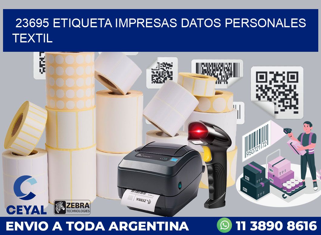 23695 ETIQUETA IMPRESAS DATOS PERSONALES TEXTIL