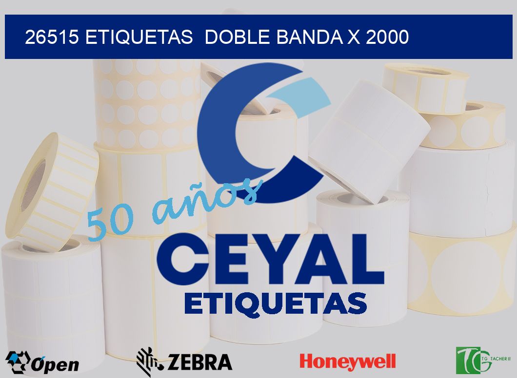 26515 etiquetas  doble banda x 2000