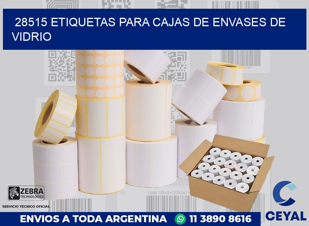 28515 ETIQUETAS PARA CAJAS DE ENVASES DE VIDRIO