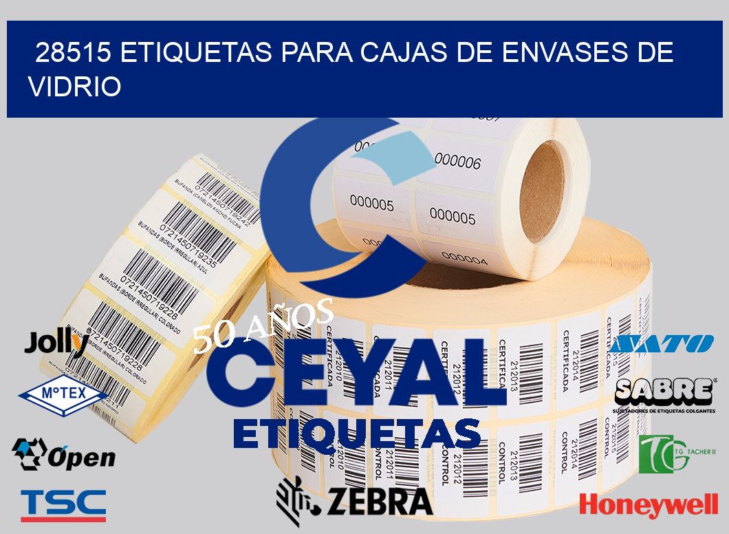 28515 ETIQUETAS PARA CAJAS DE ENVASES DE VIDRIO