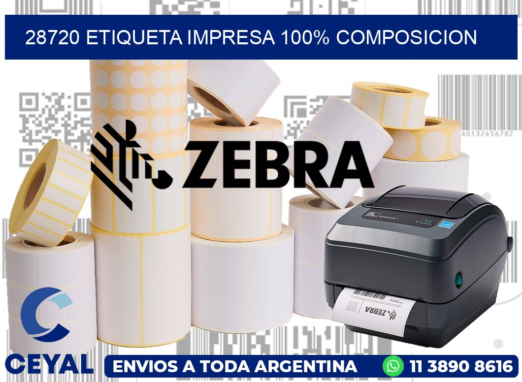 28720 ETIQUETA IMPRESA 100% COMPOSICION
