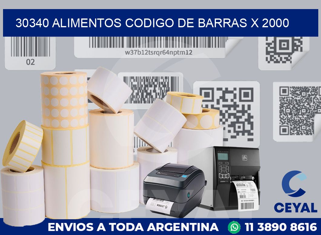 30340 alimentos codigo de barras x 2000