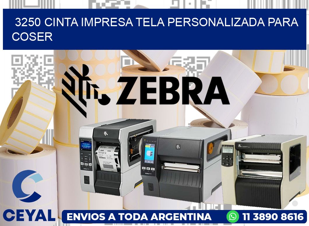 3250 CINTA IMPRESA TELA PERSONALIZADA PARA COSER
