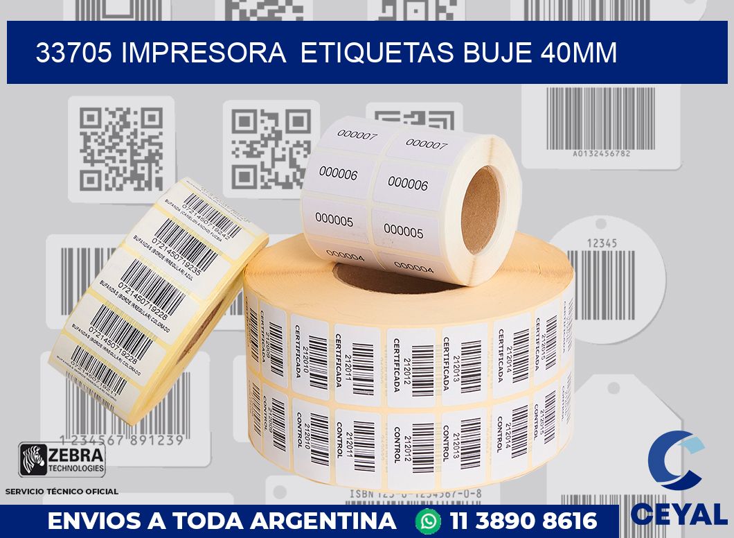 33705 impresora  etiquetas buje 40mm