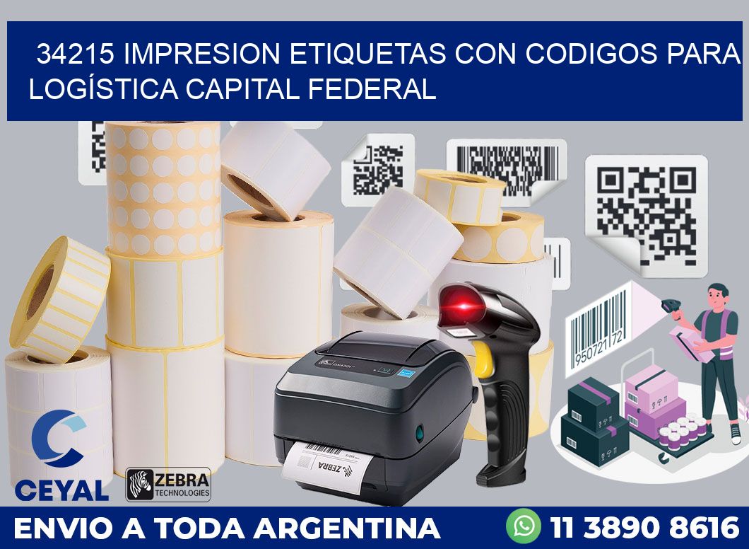 34215 IMPRESION ETIQUETAS CON CODIGOS PARA LOGÍSTICA CAPITAL FEDERAL