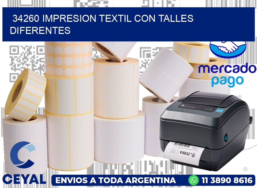 34260 IMPRESION TEXTIL CON TALLES DIFERENTES