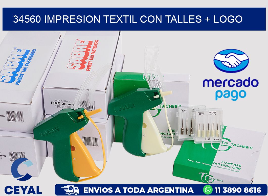 34560 IMPRESION TEXTIL CON TALLES + LOGO