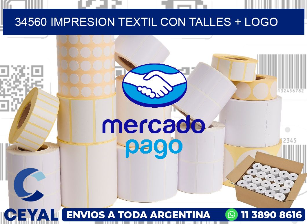 34560 IMPRESION TEXTIL CON TALLES + LOGO