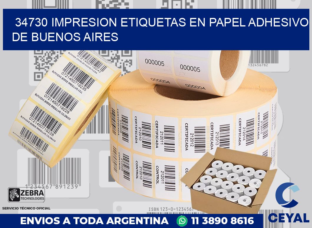 34730 IMPRESION ETIQUETAS EN PAPEL ADHESIVO DE BUENOS AIRES