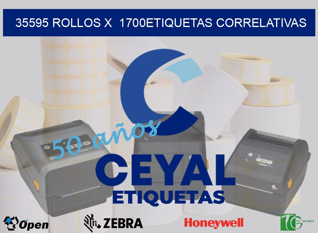 35595 Rollos x  1700etiquetas correlativas