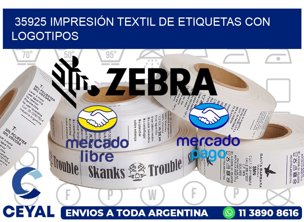 35925 IMPRESIÓN TEXTIL DE ETIQUETAS CON LOGOTIPOS