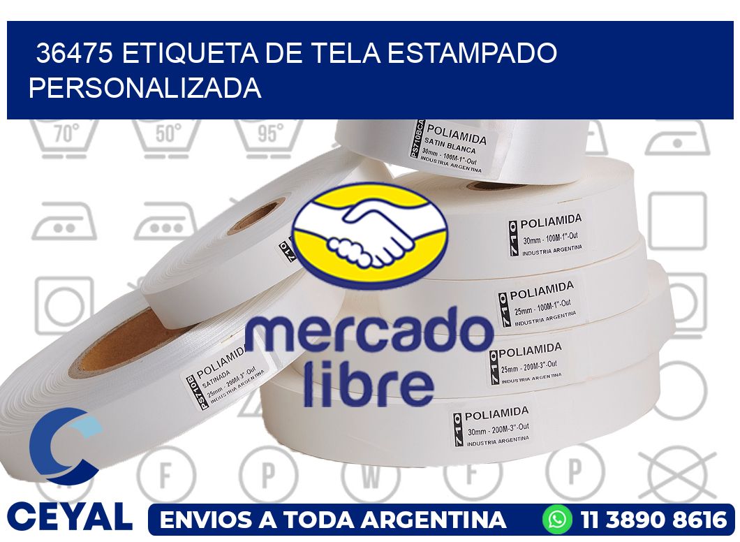 36475 ETIQUETA DE TELA ESTAMPADO PERSONALIZADA