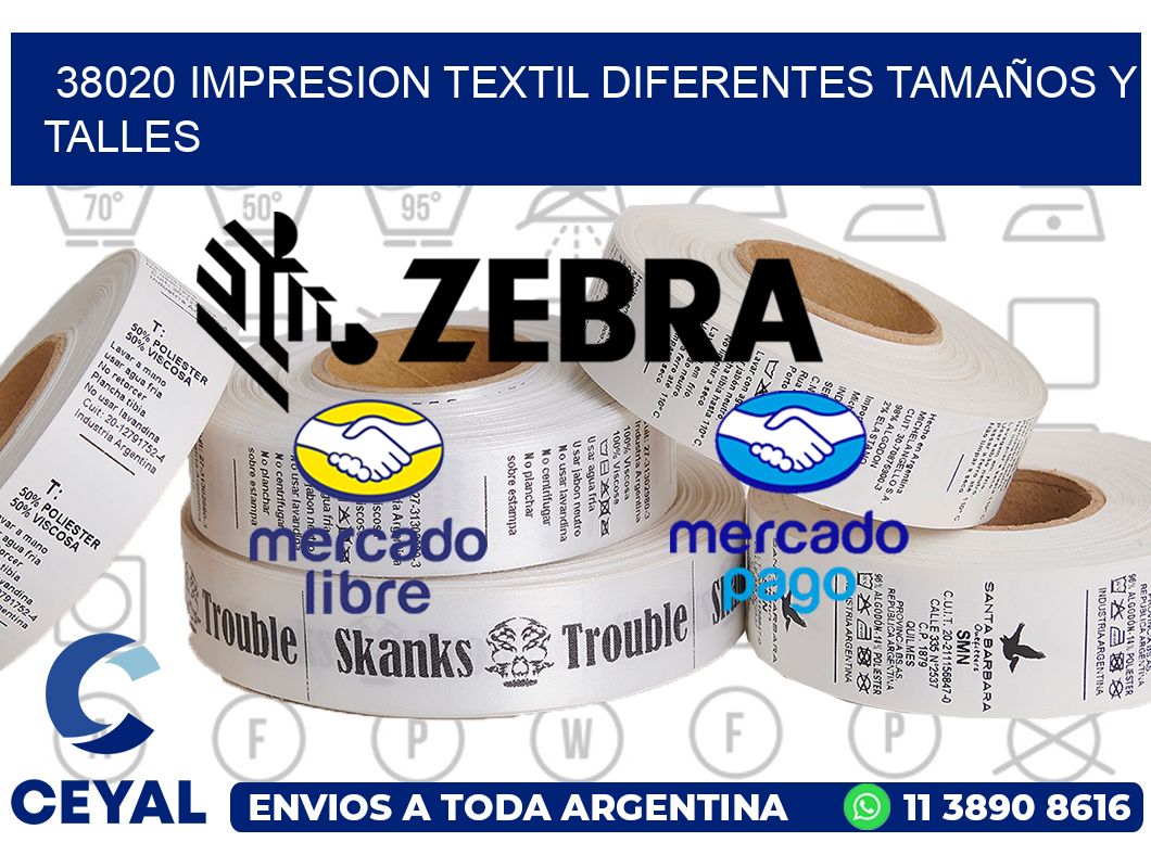 38020 IMPRESION TEXTIL DIFERENTES TAMAÑOS Y TALLES