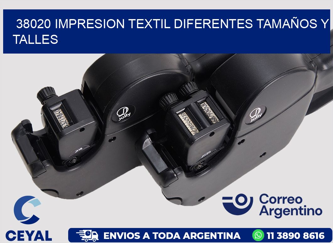 38020 IMPRESION TEXTIL DIFERENTES TAMAÑOS Y TALLES