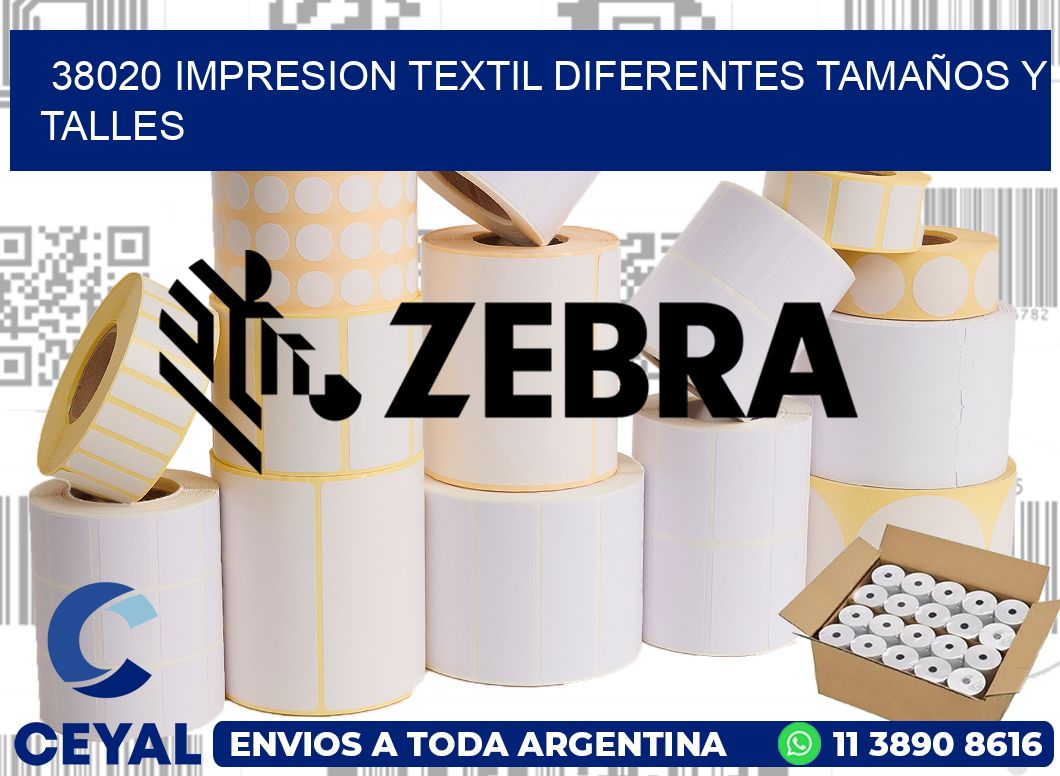 38020 IMPRESION TEXTIL DIFERENTES TAMAÑOS Y TALLES