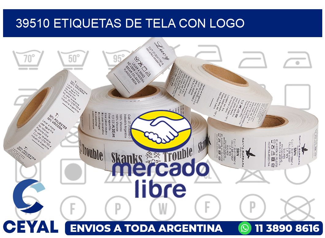 39510 ETIQUETAS DE TELA CON LOGO