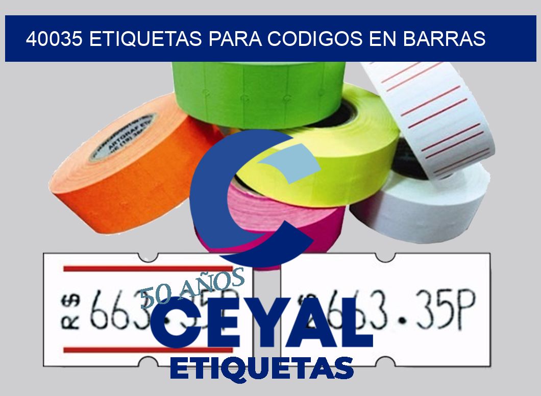 40035 ETIQUETAS PARA CODIGOS EN BARRAS