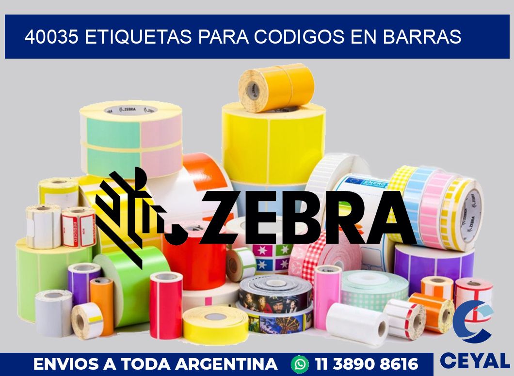 40035 ETIQUETAS PARA CODIGOS EN BARRAS