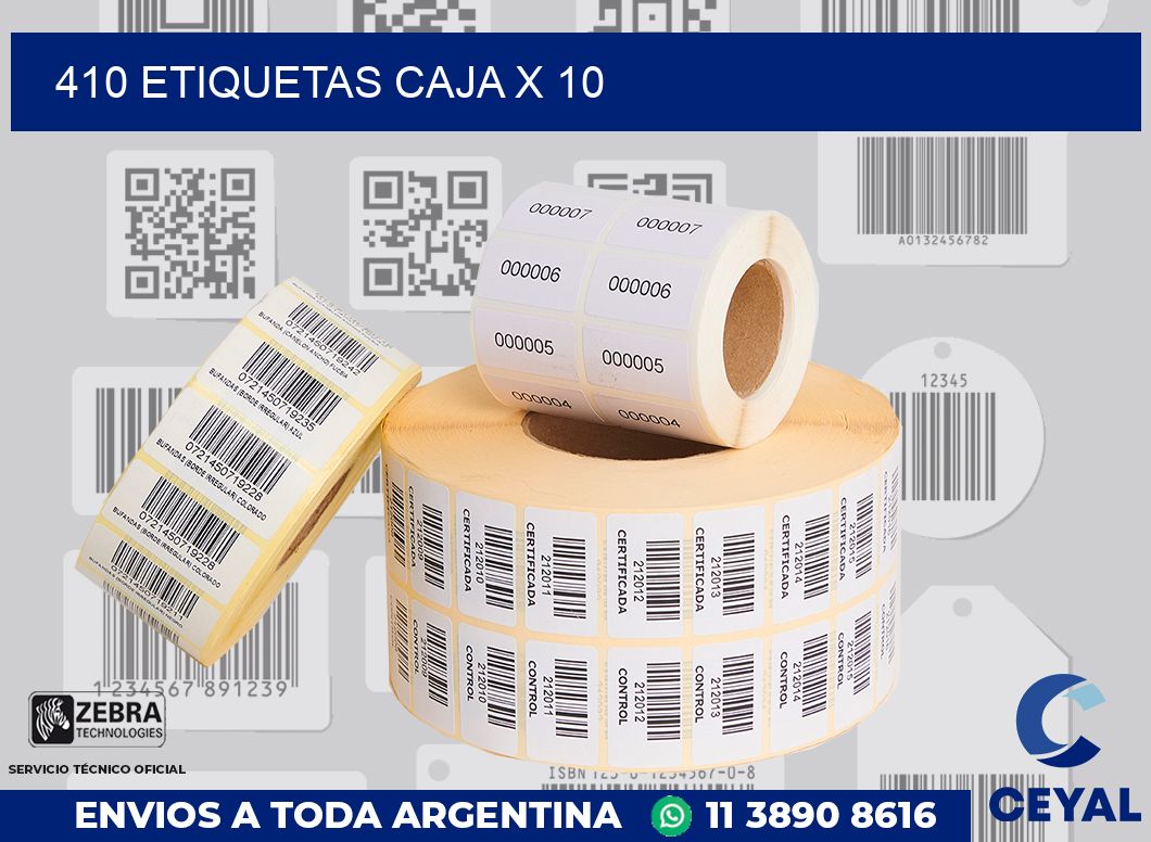 410 etiquetas caja x 10