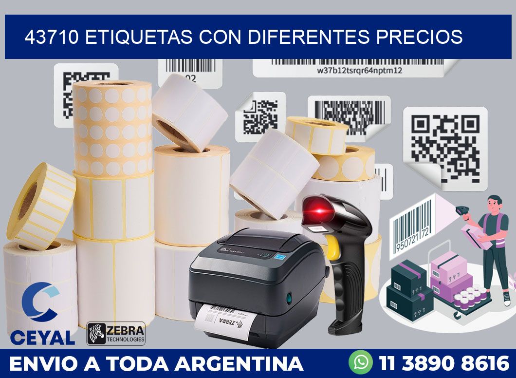 43710 ETIQUETAS CON DIFERENTES PRECIOS