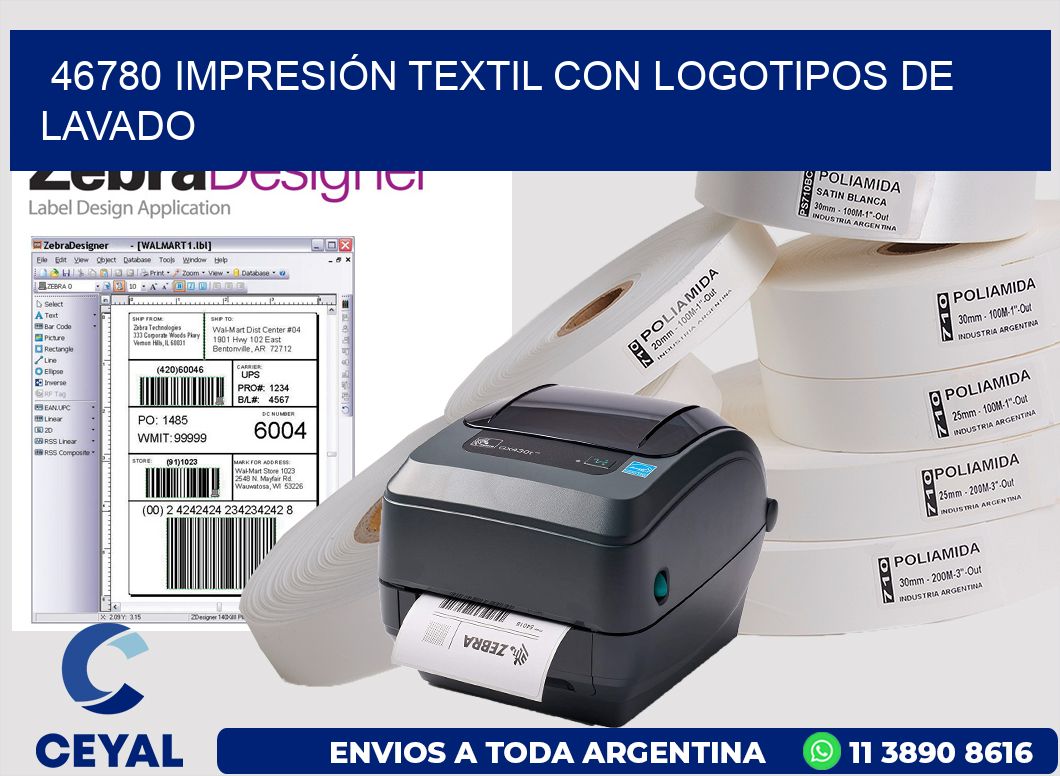 46780 IMPRESIÓN TEXTIL CON LOGOTIPOS DE LAVADO