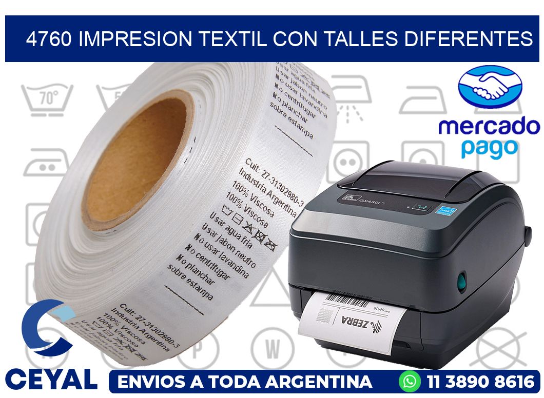 4760 IMPRESION TEXTIL CON TALLES DIFERENTES