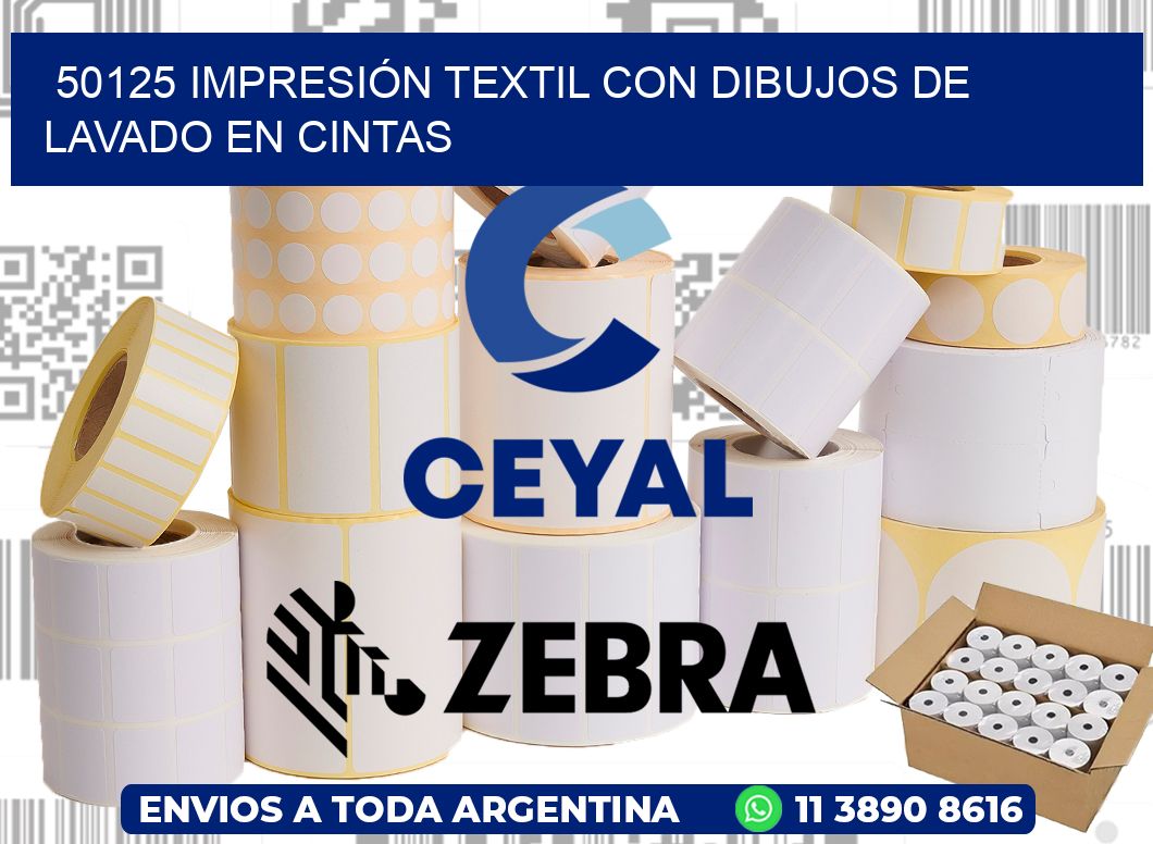 50125 IMPRESIÓN TEXTIL CON DIBUJOS DE LAVADO EN CINTAS