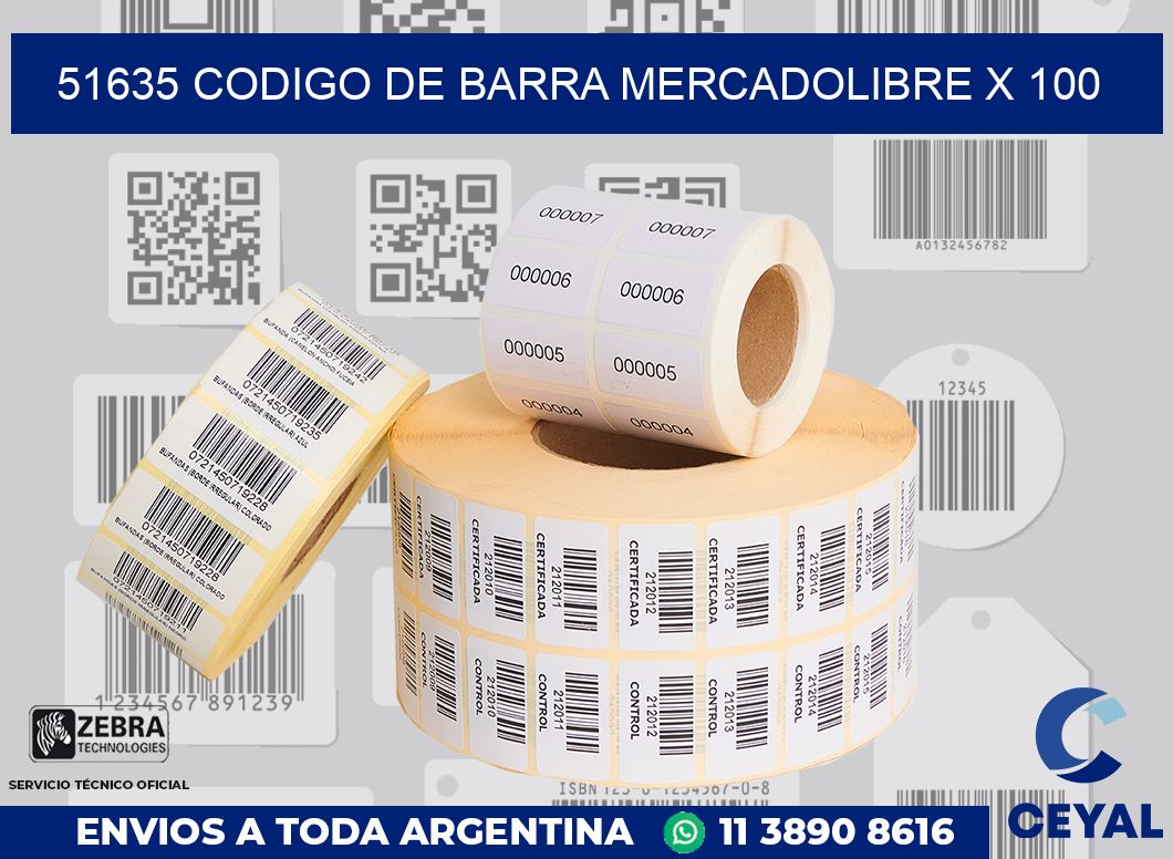 51635 codigo de barra mercadolibre x 100