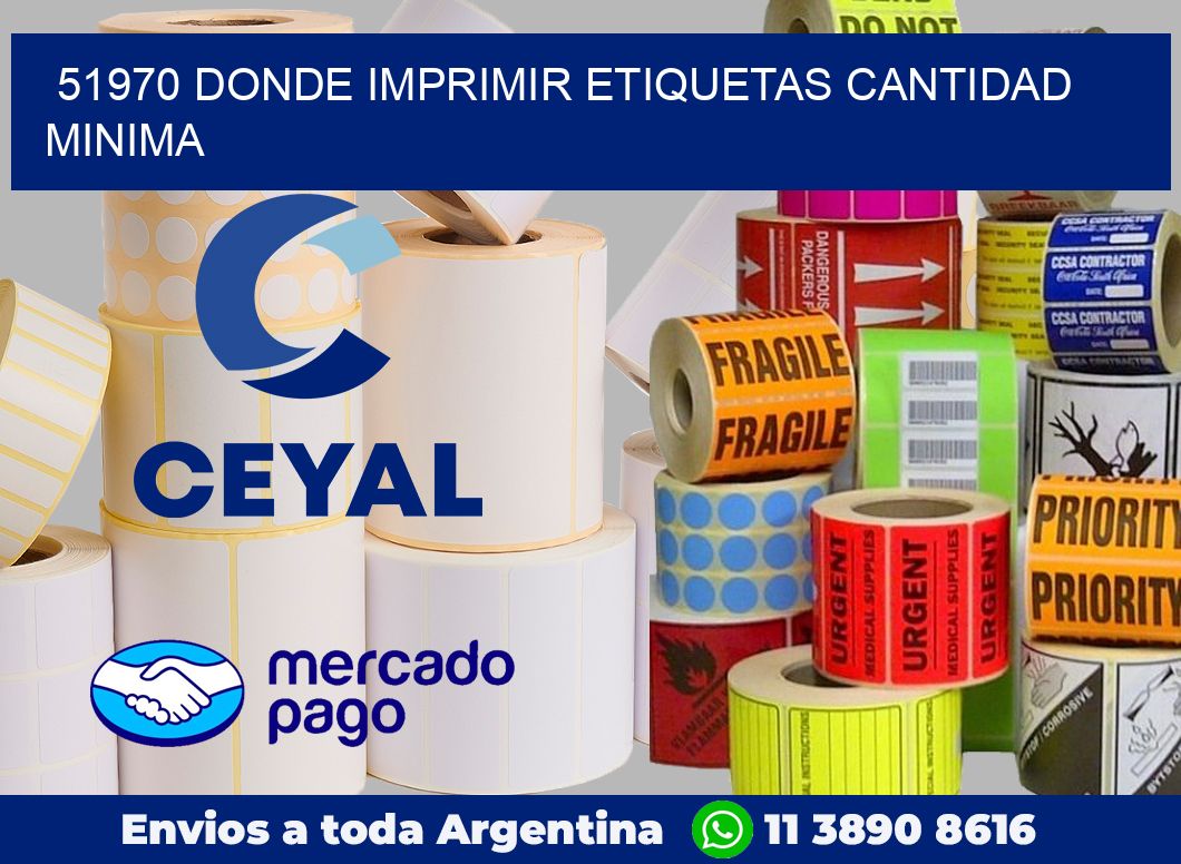 51970 DONDE IMPRIMIR ETIQUETAS CANTIDAD MINIMA