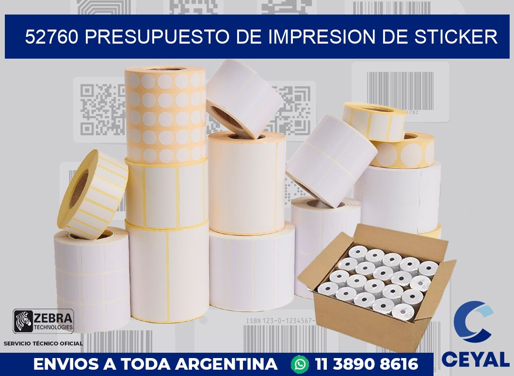 52760 PRESUPUESTO DE IMPRESION DE STICKER