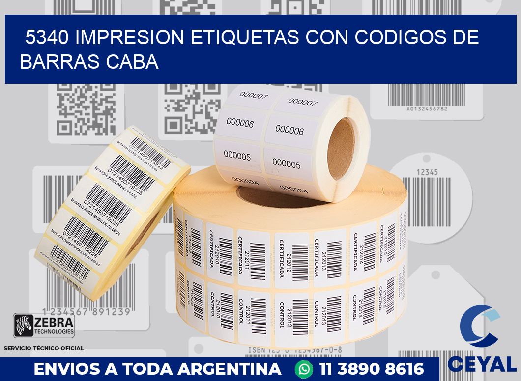 5340 IMPRESION ETIQUETAS CON CODIGOS DE BARRAS CABA