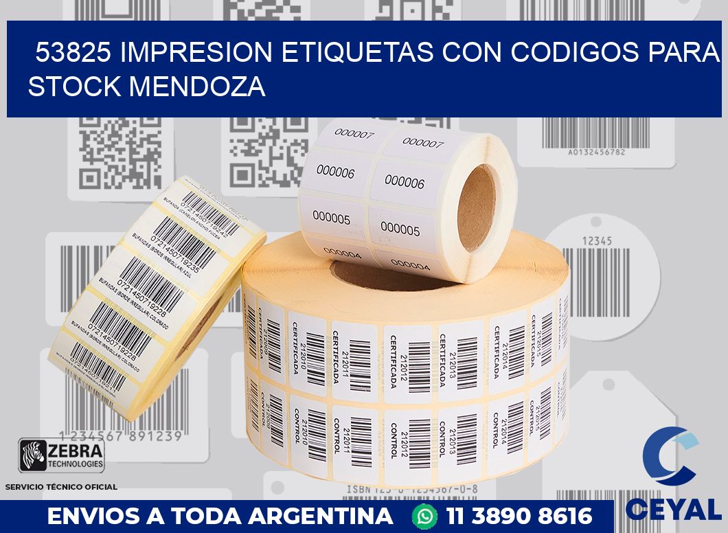 53825 IMPRESION ETIQUETAS CON CODIGOS PARA STOCK MENDOZA